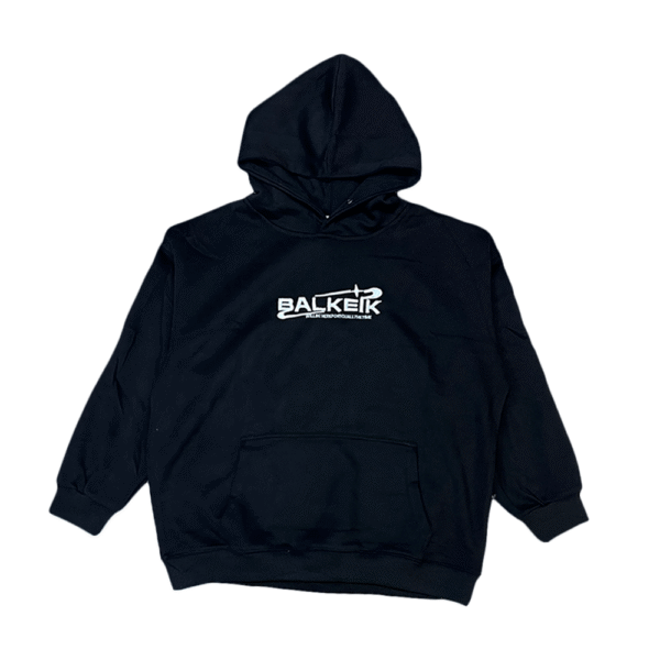 Hoodie importado Balkeik bordado Color: Negro