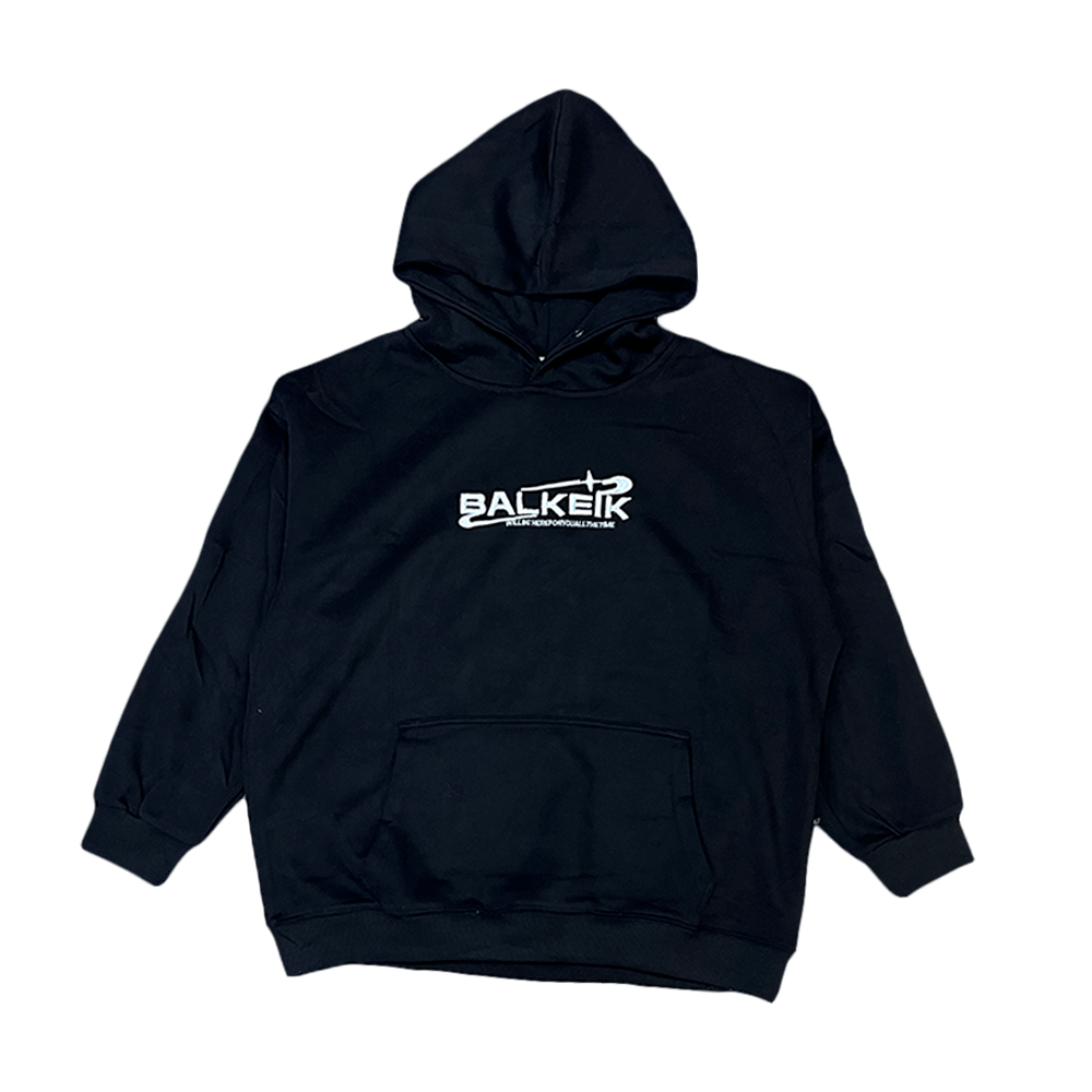 Hoodie importado Balkeik bordado Color: Negro